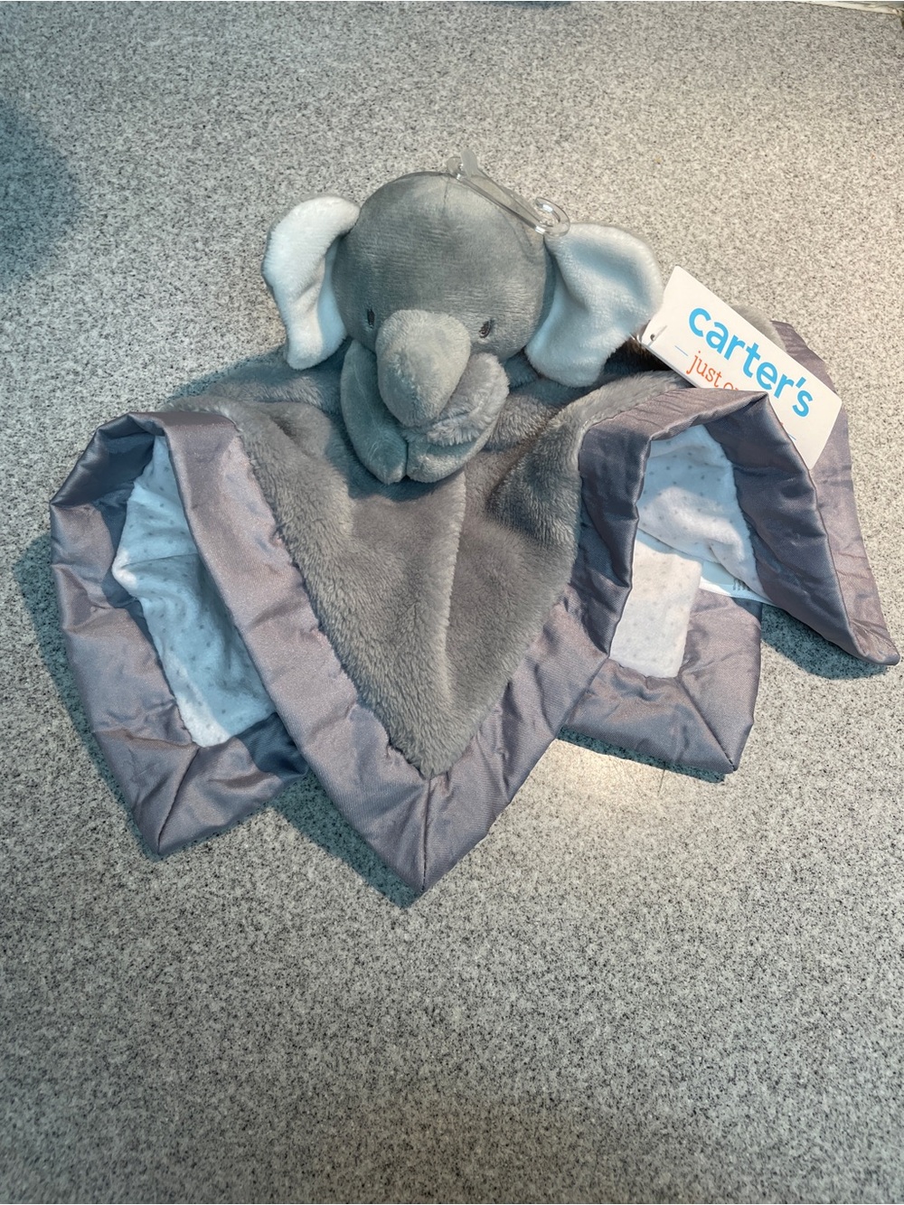 Carter's Gray Elephant Security Blanket